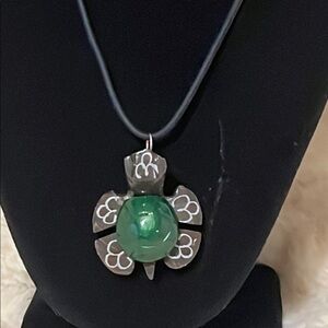 Marble Elegant Green Turtle Pendant Necklace Perfect Gifts Ideas